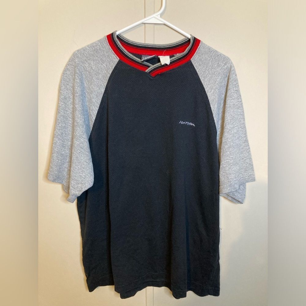 Vintage Y2K No Fear T Shirt Men's L 90s Streetwear Two-Tone Tee